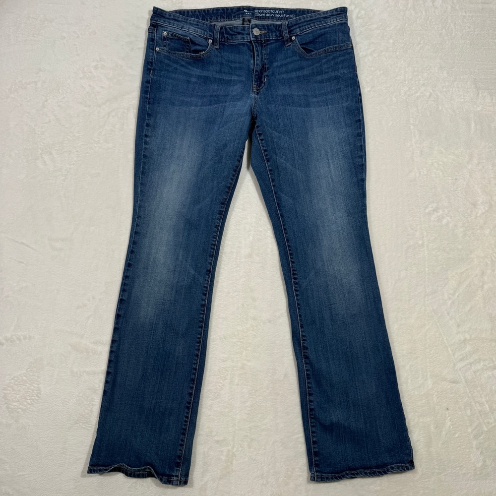 Gap Jeans Womens 14/32 Blue Sexy Bootcut Fit Mid Rise Medium Wash Denim 11730